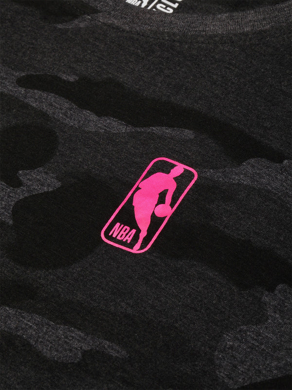 NBA: Pink Foil Tie-up Top - Anthra Melange