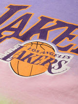 Los Angeles Lakers: Tie & Dye Crop Top - Purple