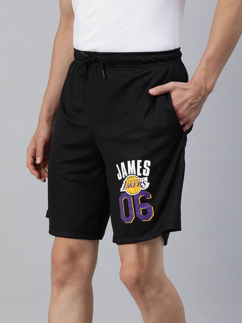 Los+Angeles+Lakers+Basketball+NBA+Mens+Shorts+Sz+S+Lebron+James+23+La+Black  for sale online