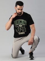 Milwaukee Bucks: Giannis Numbered T-Shirt - Black