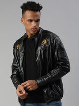 Los Angeles Lakers: PU Biker Jacket - Black