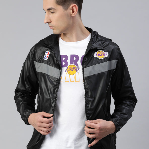 Men's Windbreaker New Era NBA Track Jacket Los Angeles Lakers Unisex Black