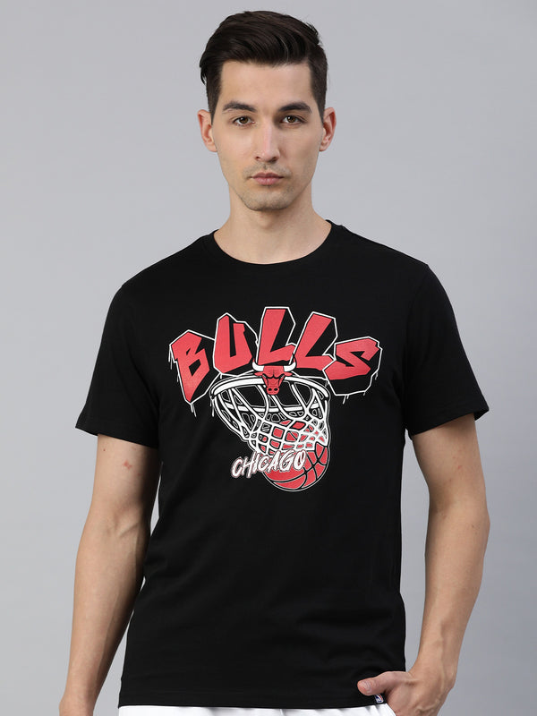 Chicago Bulls NBA Baseball Jersey Black T-Shirt