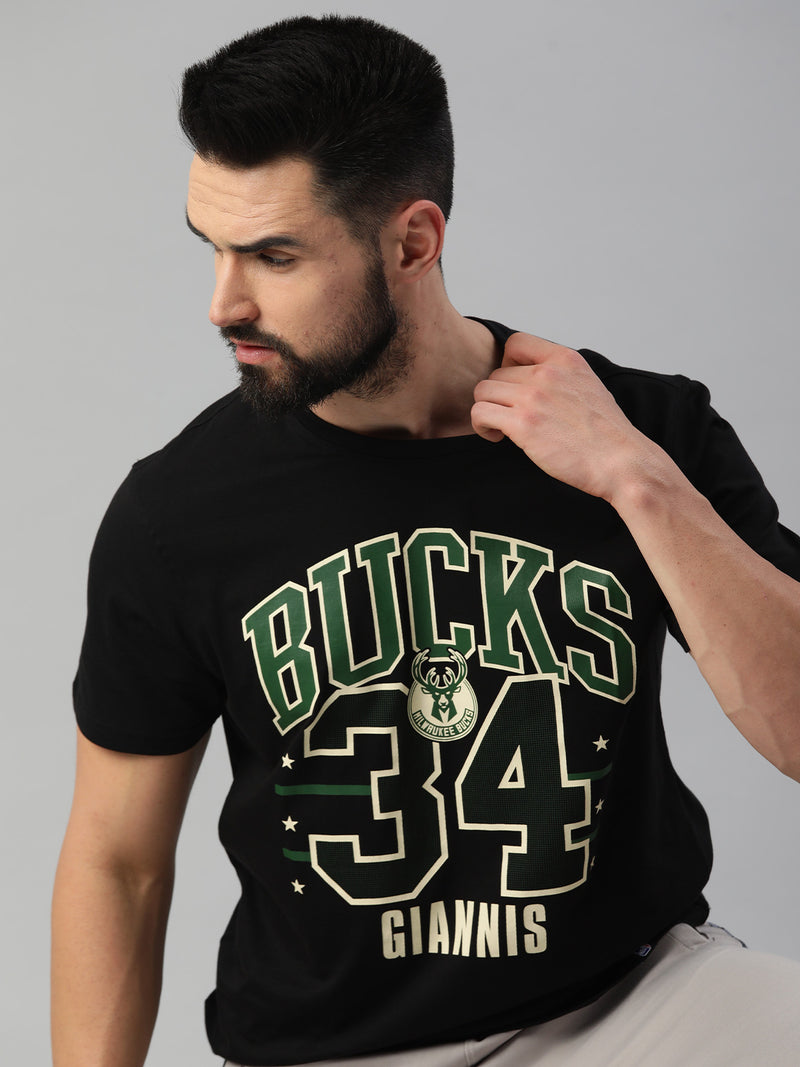 Milwaukee Bucks: Giannis Numbered T-Shirt - Black