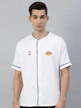 Los Angeles Lakers: Baseball Shirt White