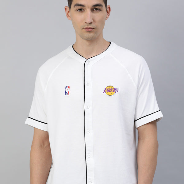 Los Angeles Lakers: Baseball Shirt White – Shop The Arena