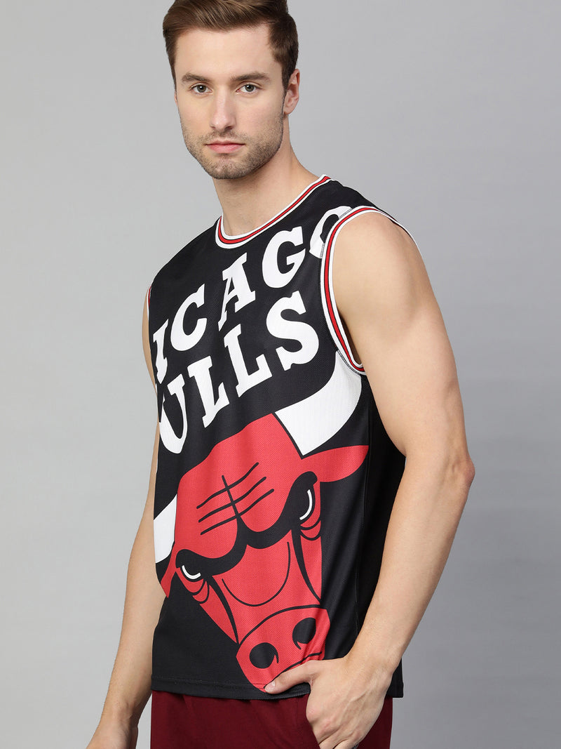 Chicago Bulls: Oversized Logo Sleeveless Jersey - Black