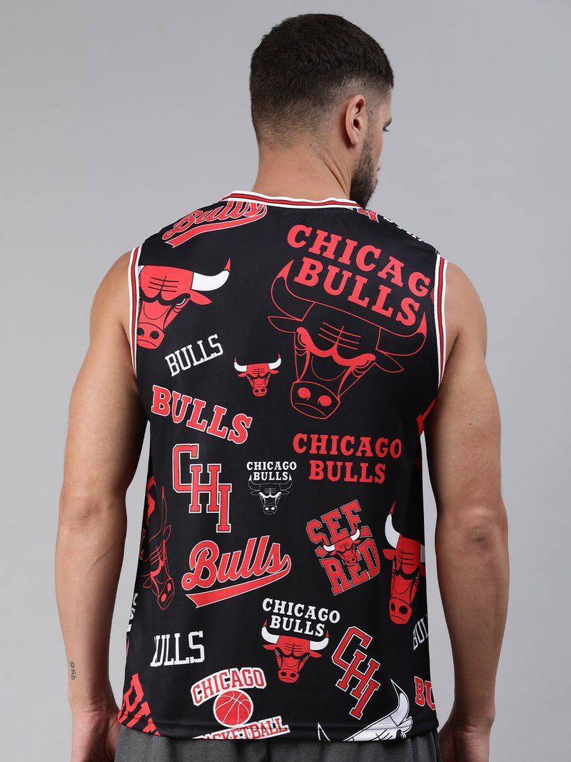 Chicago Bulls: Oversized Logo Sleeveless Jersey - Black – Shop The