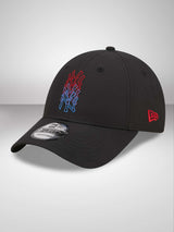 New York Yankees Stacked Logo Black 9FORTY Adjustable Cap
