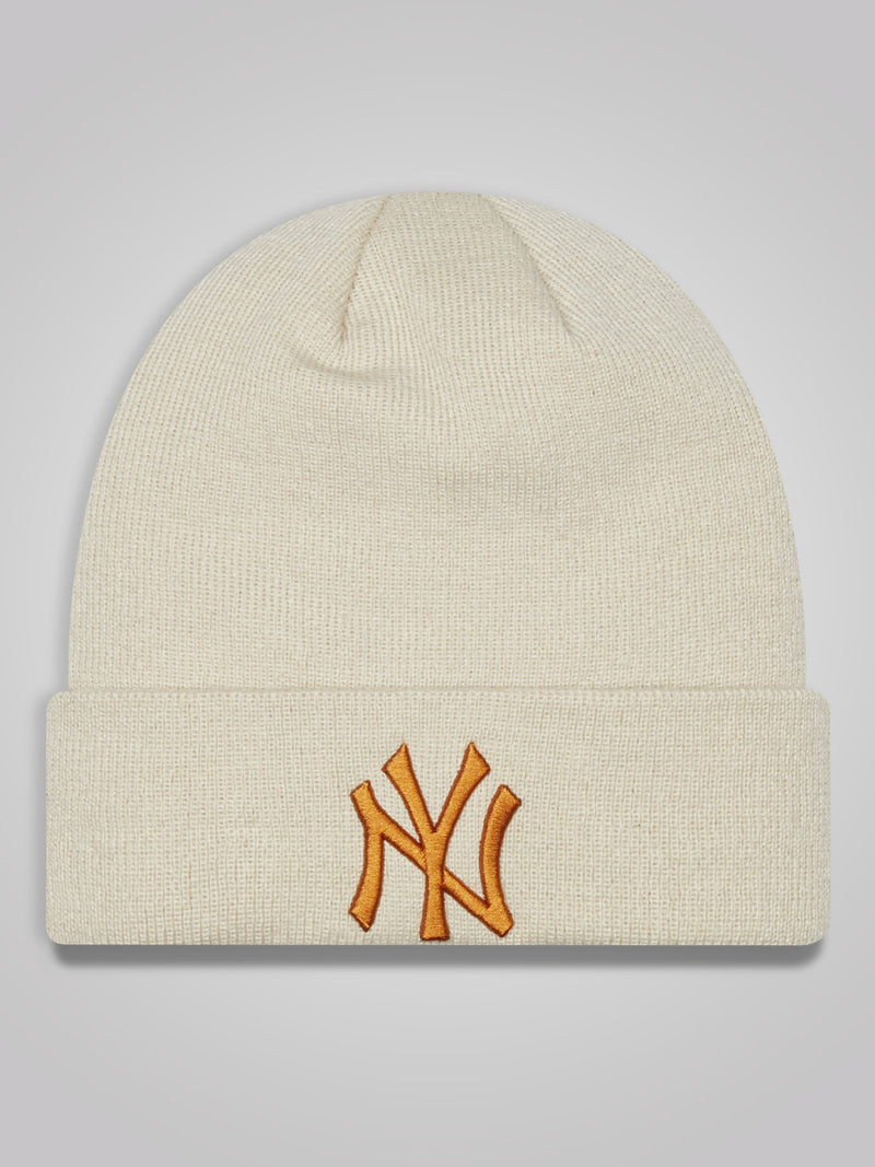New York Yankees League Essential Beige Beanie Hat