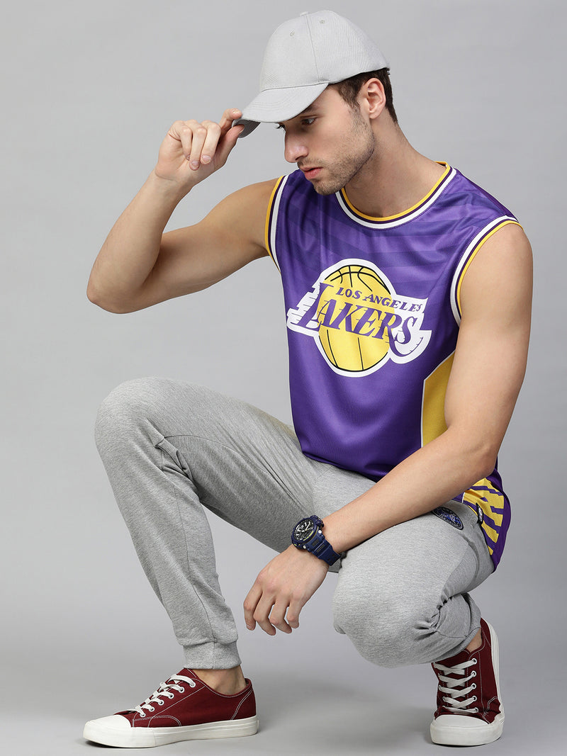 shorts New Era Team C Wtr Print NBA Los Angeles Lakers - Black
