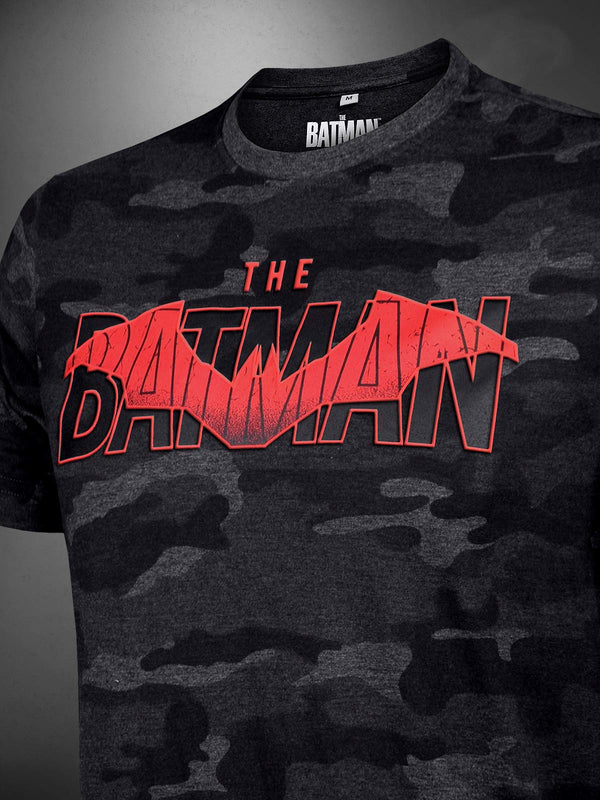 The Batman: Combat T-Shirt- Anthra Melange