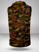 Batman: Combat Sleeveless Hoodie- Olive Green