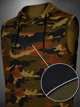 Batman: Combat Sleeveless Hoodie- Olive Green