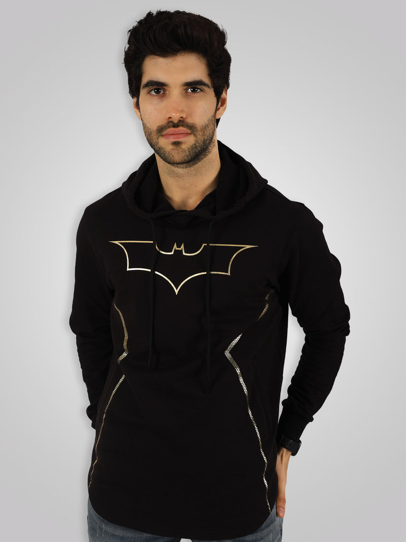 Batman: Gold Foil Hoodie - Black