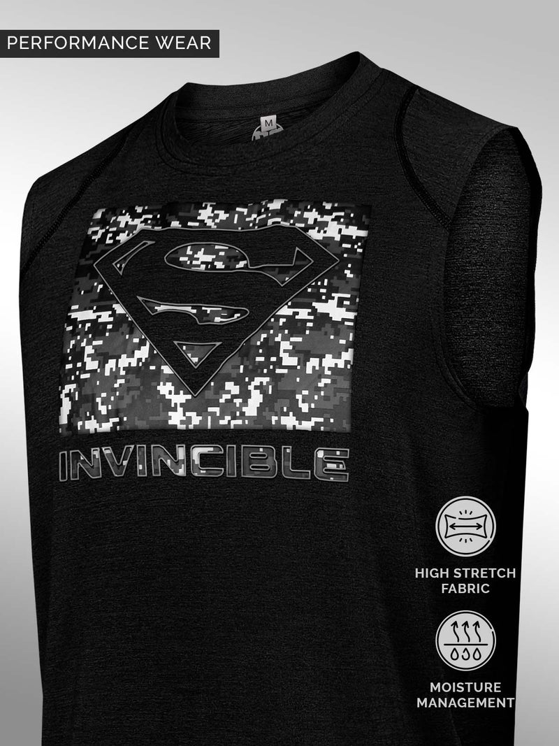 Superman: Invincible Performance Vest- Grey