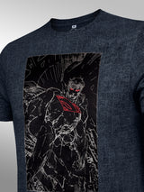 Superman: Man Of Steel Illustration T-Shirt  - Grunge Navy