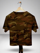 Superman: Womens Combat Crop Top - Olive Green