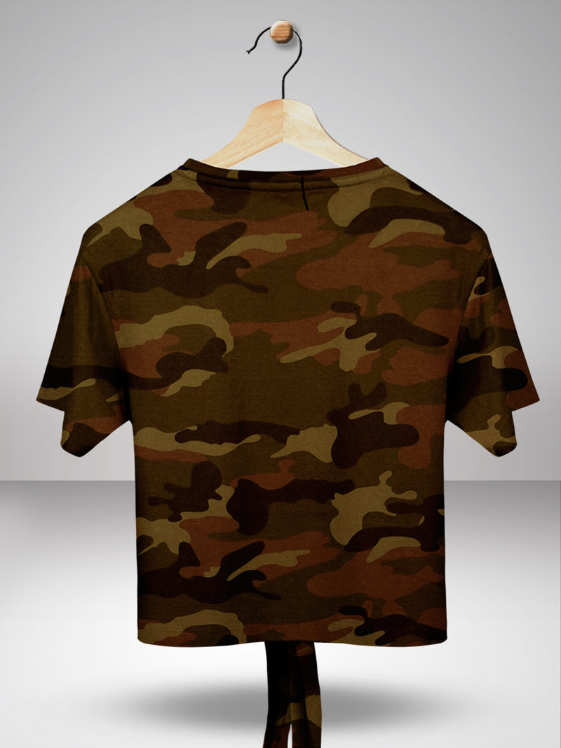 Superman: Womens Combat Crop Top - Olive Green