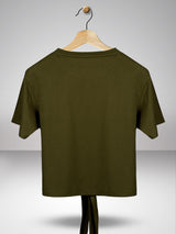 Superman: Classic Crest Tie Top- Olive Green