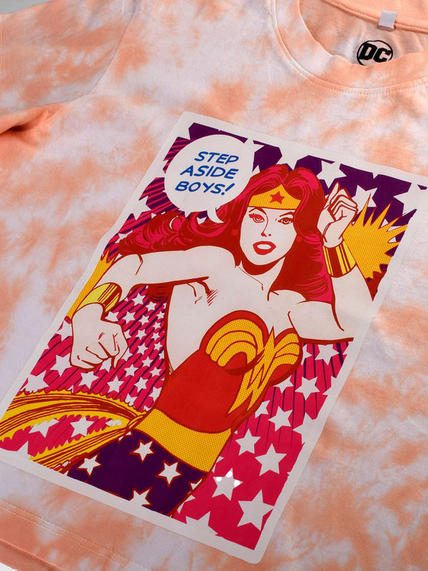 Wonder Woman: Step Aside Boys T-Shirt - Coral