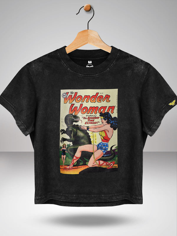 Wonder Woman: Retro Comic Cover T-Shirt - Black