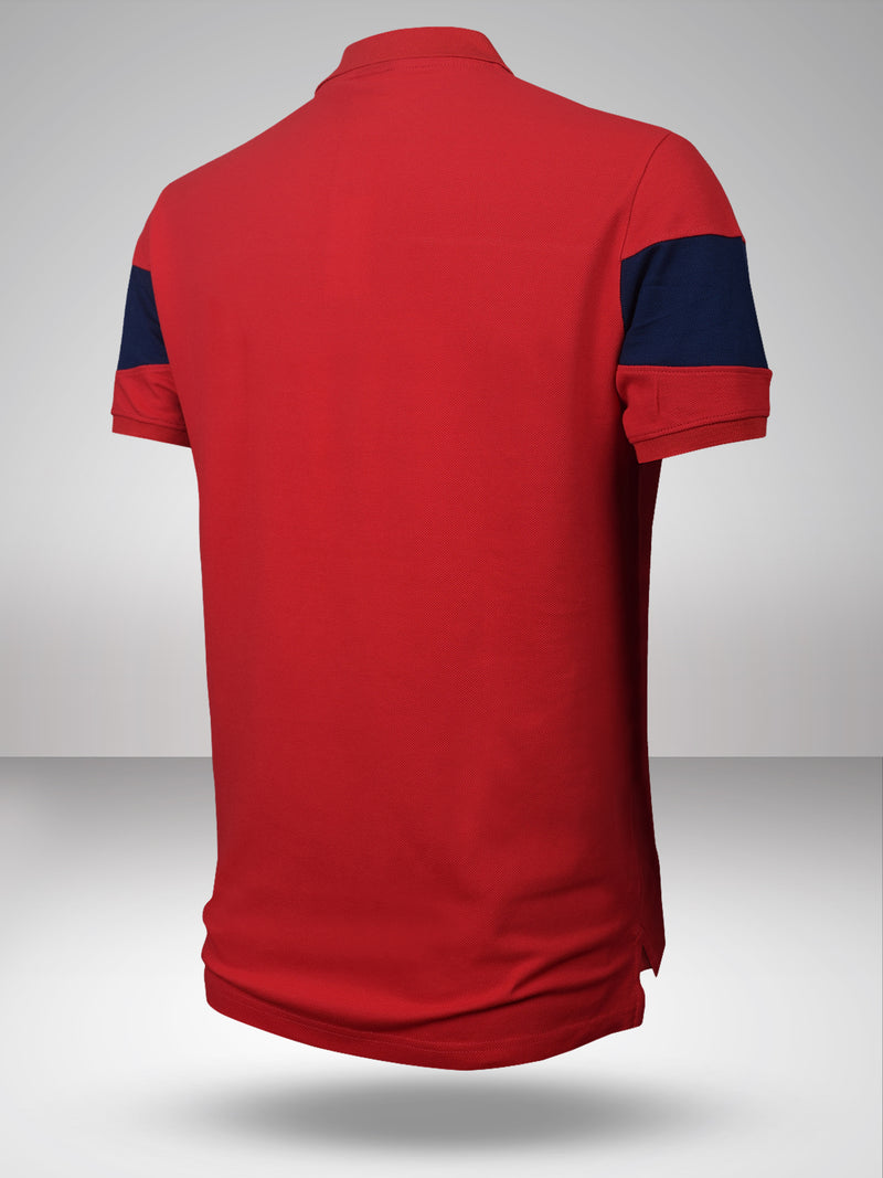FC Barclona: Colour Blocked Polo Red