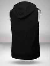 GOT: House Stark 3D Print Sleeveless Hoodie- Black