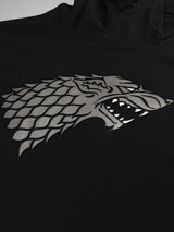 GOT: House Stark 3D Print Sleeveless Hoodie- Black