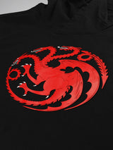 GOT: House Targaryen 3D Print Sleeveless Hoodie- Black
