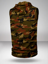GOT: House Stark Combat Sleeveless Hoodie - Olive Green