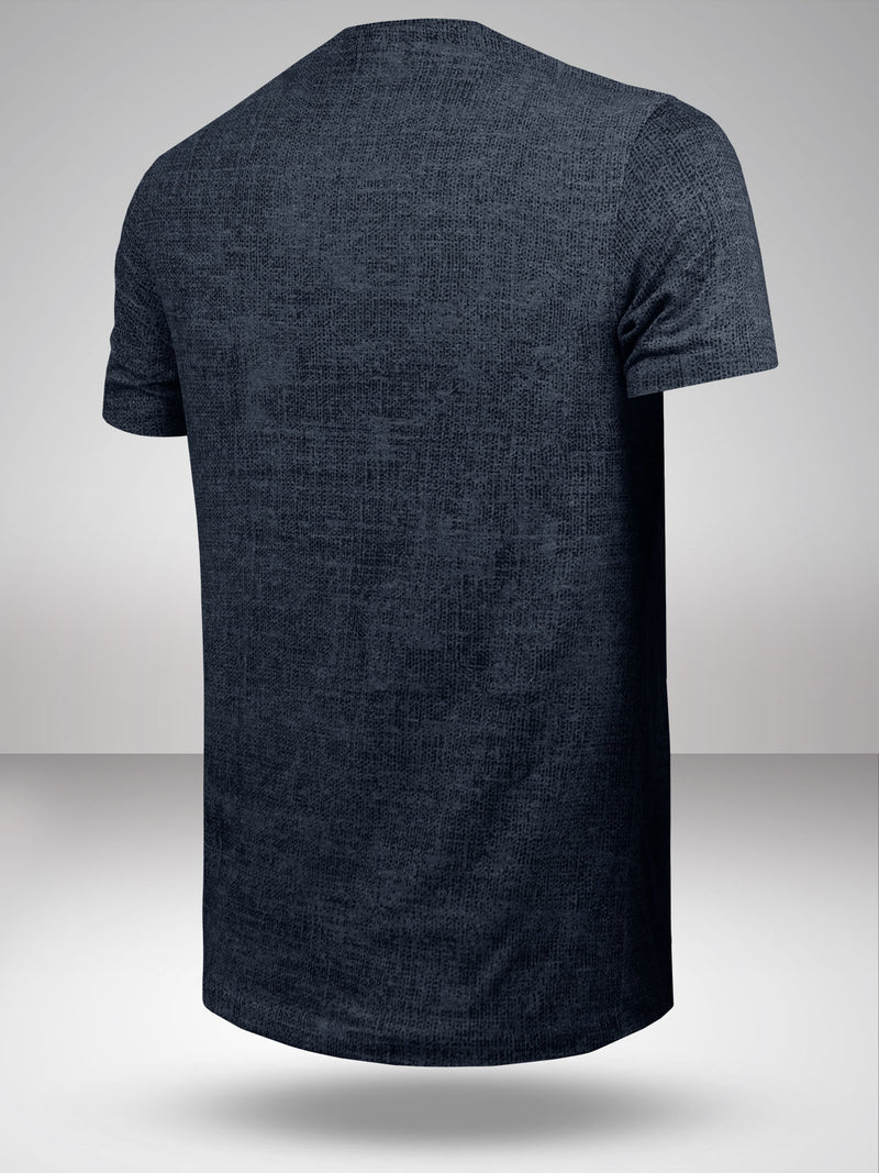 GOT: House Stark 3D Crest T-Shirt - Grunge Navy