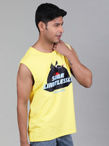 GT X KGL: Soar Limitlessly Sleeveless T Shirt - Lemon Yellow