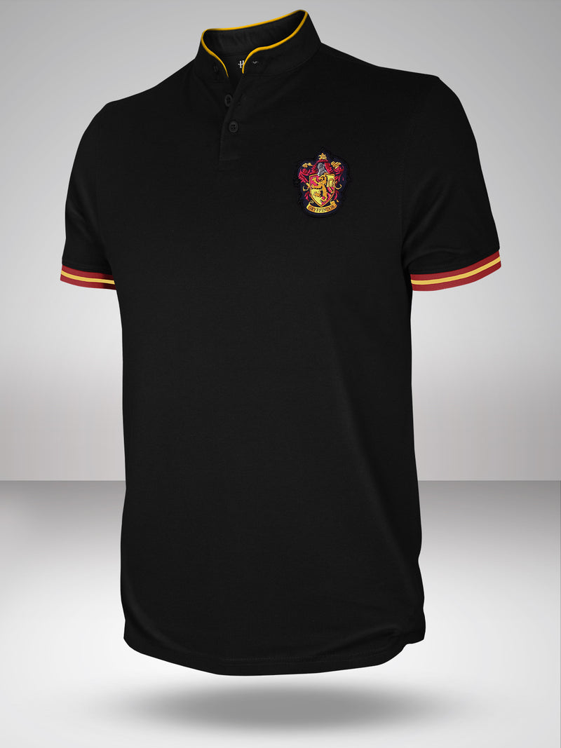 Harry Potter: Gryffindor Classic Henley- Black