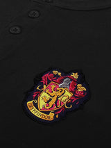 Harry Potter: Gryffindor Classic Henley- Black