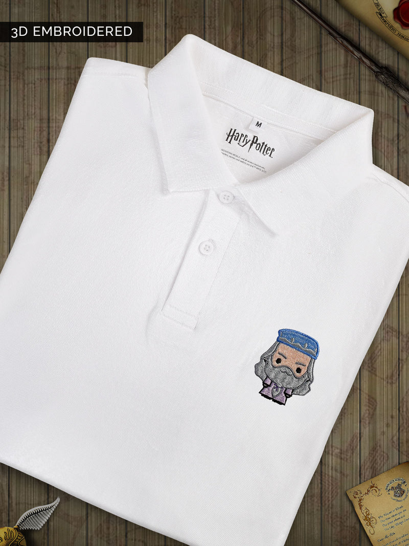 Harry Potter: Albus P.W.B. Dumbledore Fan Polo White