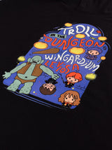 Harry Potter: Troll In The Dungeon Oversized Crop Hoodie - Black