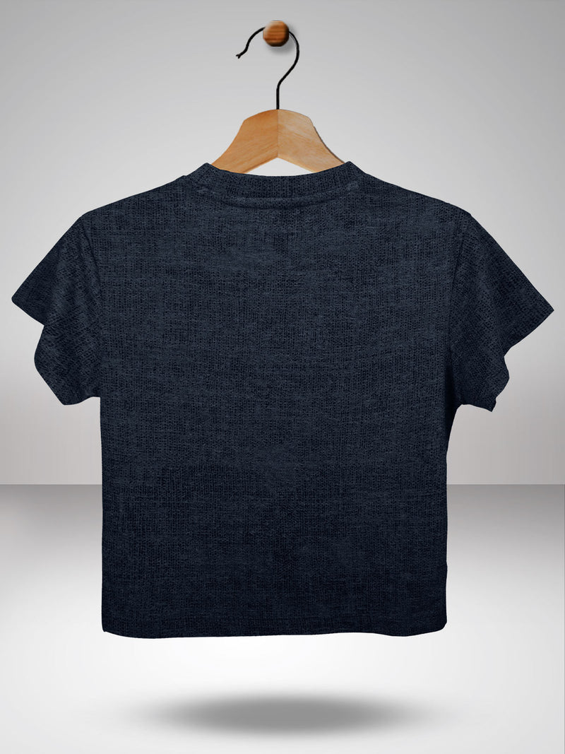 Harry Potter: Ravenclaw 3D Print Grunge Crop Top - Navy