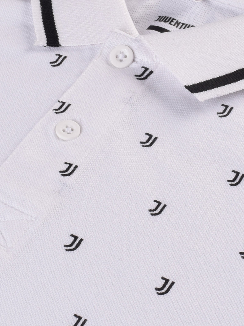Juventus FC: Micro Crest Polo - White