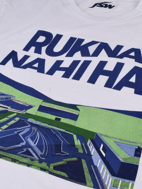 JSW: Rukna Nahi Hai T-Shirt - White