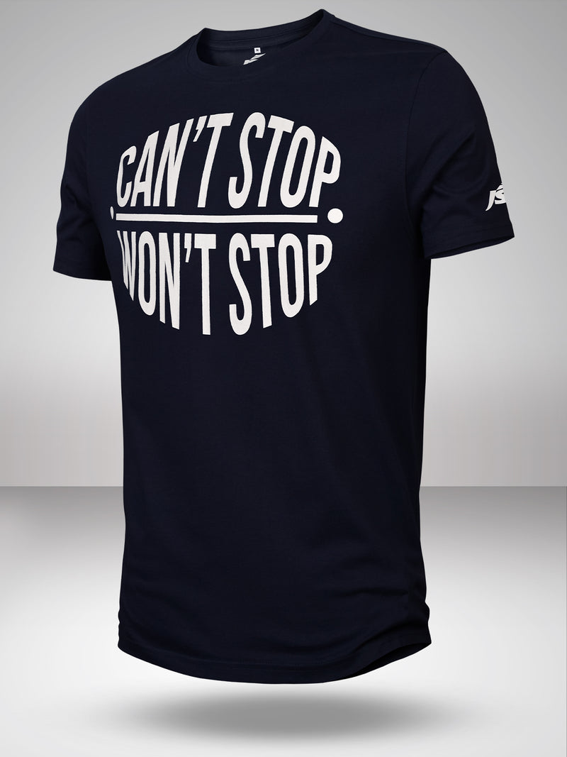 JSW: Can't Stop Won't Stop T-Shirt - Navy