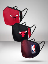 Chicago Bulls Pack of 3 Face Coverings