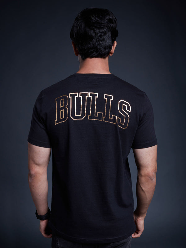 Chicago Bulls Gold Foil T-shirt - Black