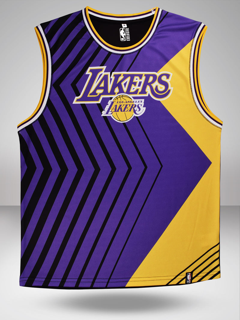 Los Angeles Lakers: Lightning Strikes Twice Sleeveless Jersey - Purple