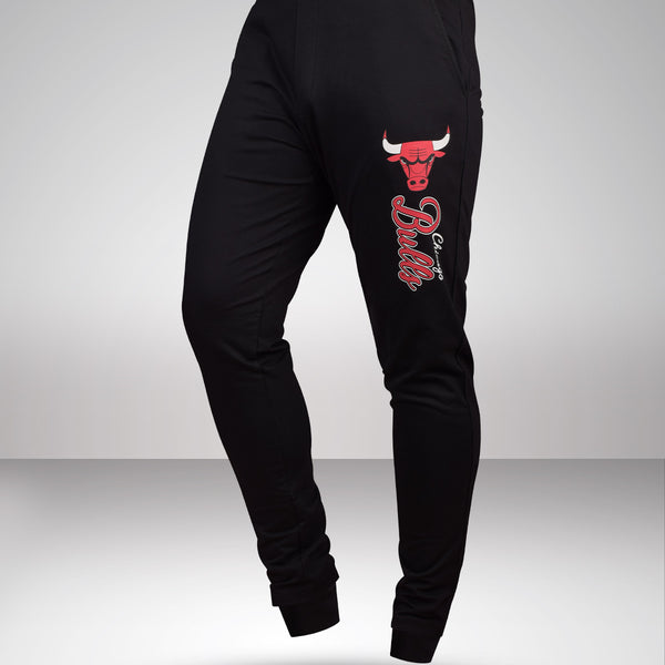 Men's FISLL Red Chicago Bulls Black Dip-Dye - Jogger Pants