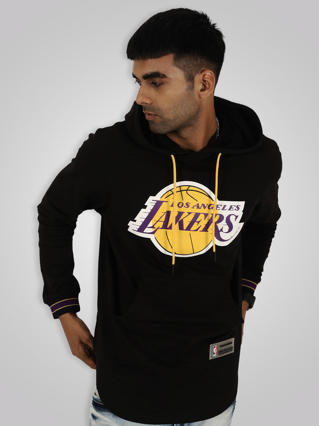 New era Los Angeles Lakers NBA Foil Print Hoodie Black