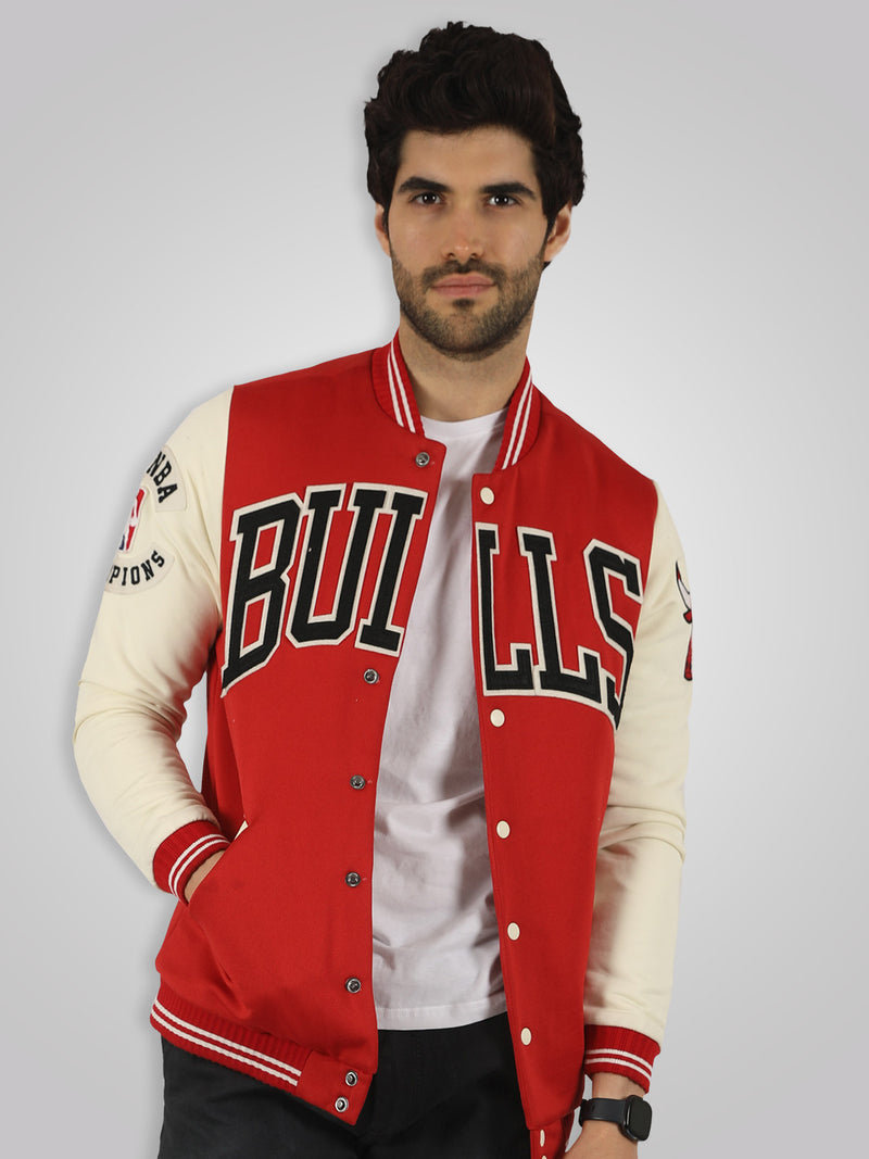 Chicago Bulls: Letterman Jacket Red - Main Image