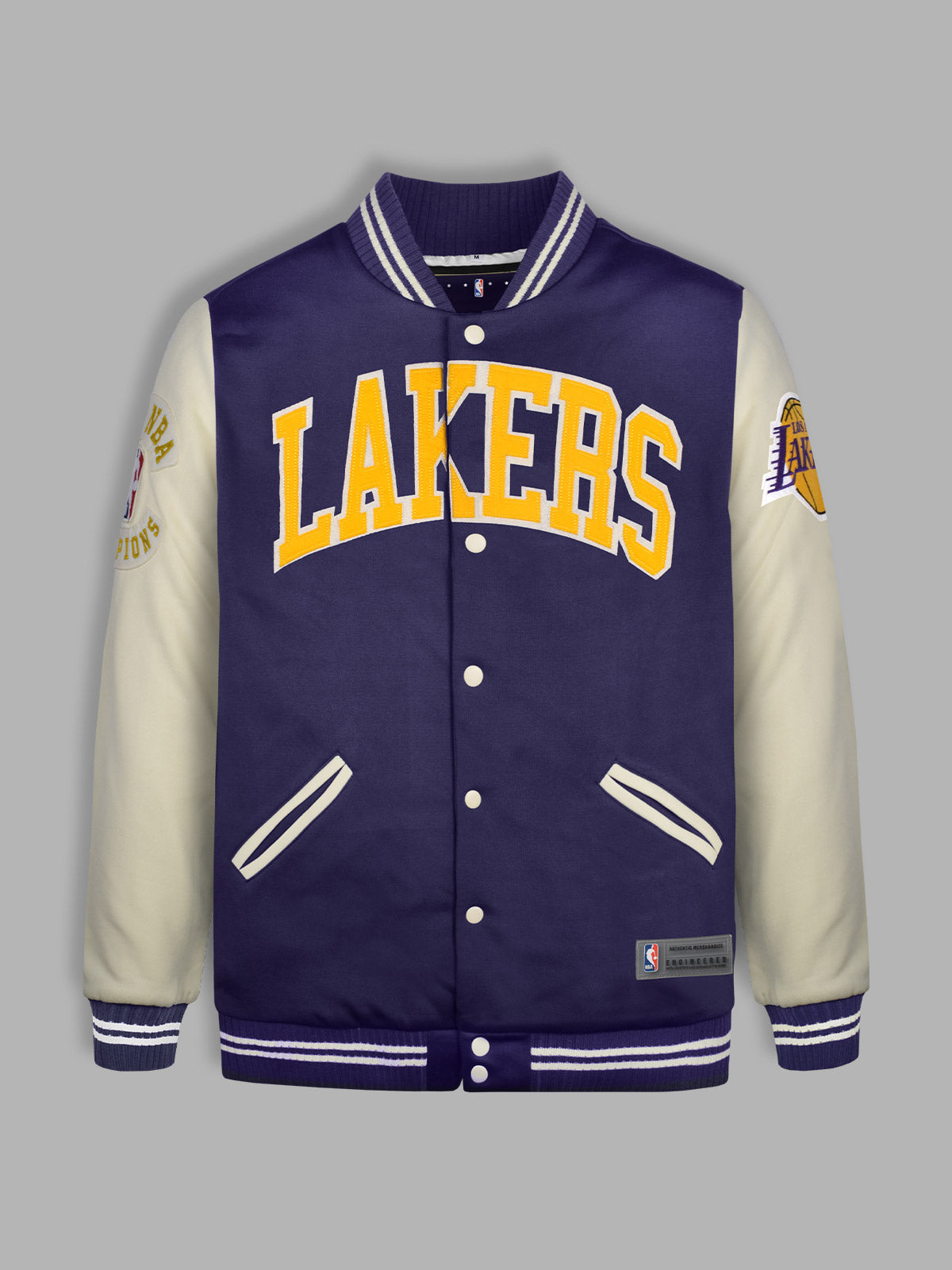 Los Angeles Lakers: Letterman Jacket Purple - Main Image