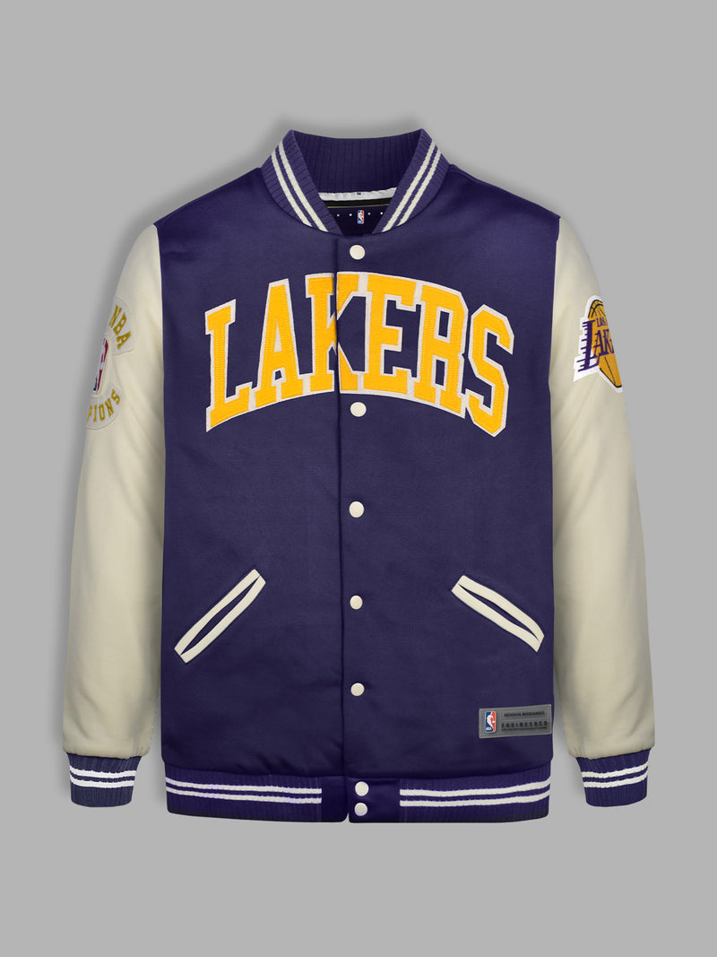 Los Angeles Lakers: Letterman Jacket - Purple