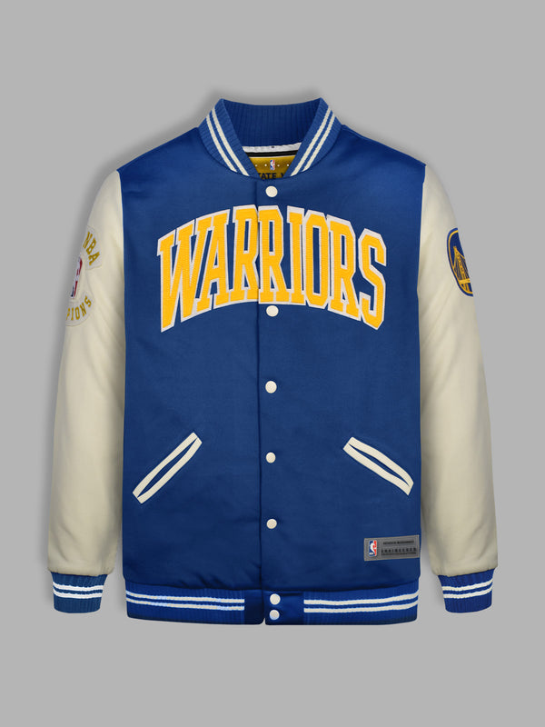 Golden State Warriors: Letterman Jacket - Royal Blue